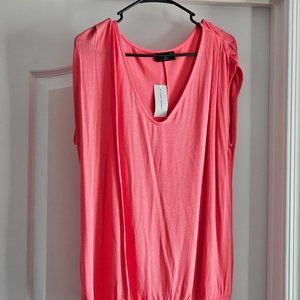 BRAND NEW Size 10/12 Lane Bryant Cap-Sleeve Banded-Hem Blouse